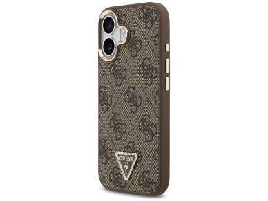 Guess 4G Triangle Logo MagSafe Case for iPhone 17 - Brown and Gold Guess 4G Triangle Logo MagSafe Case for iPhone 17 - Brown and Gold