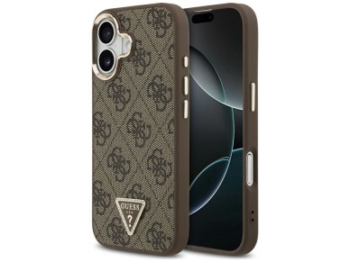 Guess 4G Triangle Logo MagSafe Case for iPhone 17 - Brown and Gold Guess 4G Triangle Logo MagSafe Case for iPhone 17 - Brown and Gold
