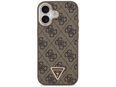 Guess 4G Triangle Logo MagSafe Case for iPhone 17 - Brown and Gold Guess 4G Triangle Logo MagSafe Case for iPhone 17 - Brown and Gold