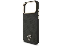 Capa Guess 4G com logotipo triangular e MagSafe para iPhone 17 Pro Max - Preto e Dourado Capa Guess 4G com logotipo triangular e MagSafe para iPhone 17 Pro Max - Preto e Dourado