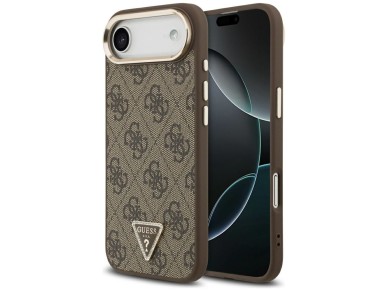 Capa Guess 4G Triangle Logo MagSafe para iPhone Air Marrom - Dourada Capa Guess 4G Triangle Logo MagSafe para iPhone Air Marrom - Dourada