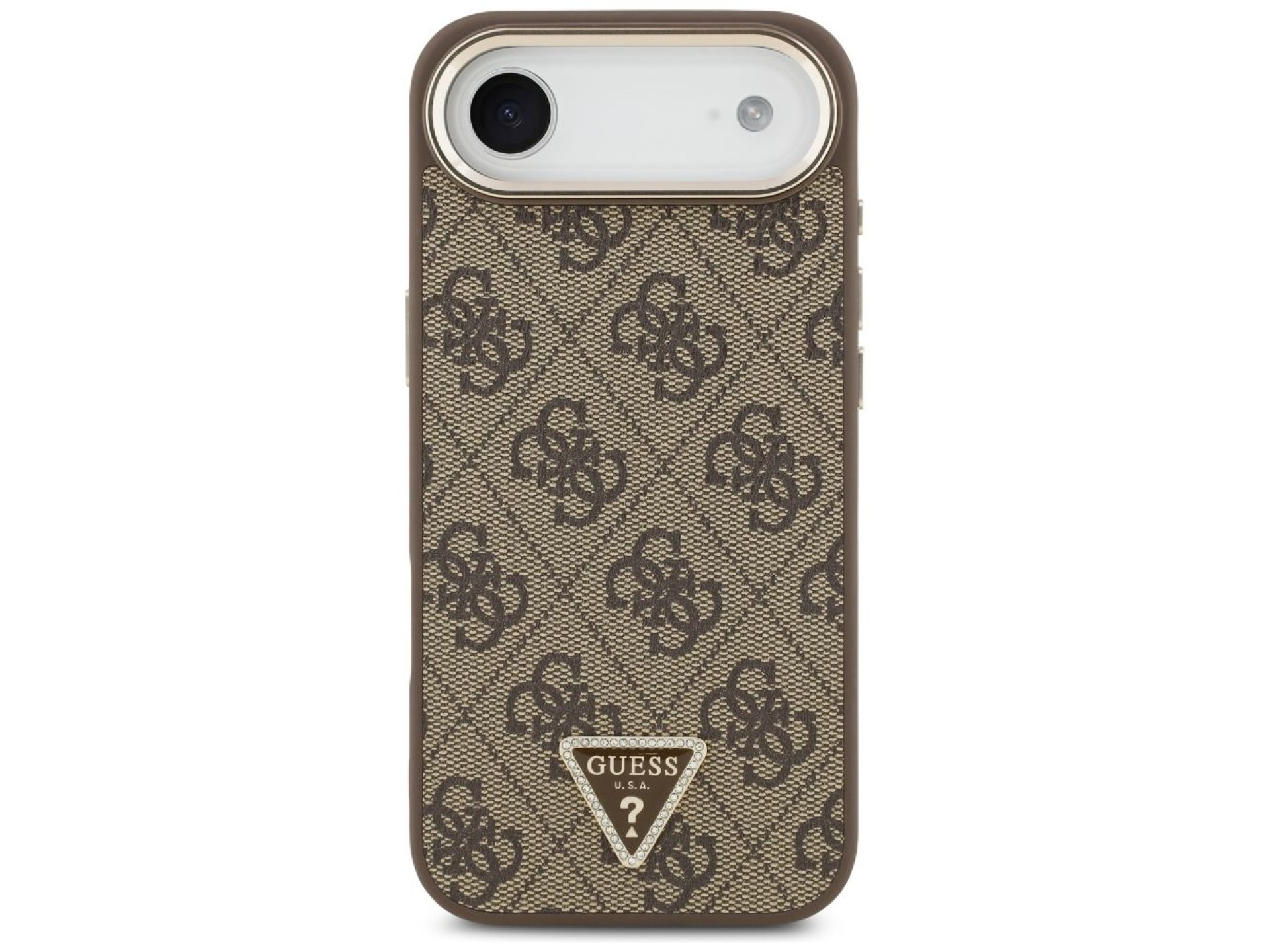Capa Guess 4G Triangle Logo MagSafe para iPhone Air Marrom - Dourada