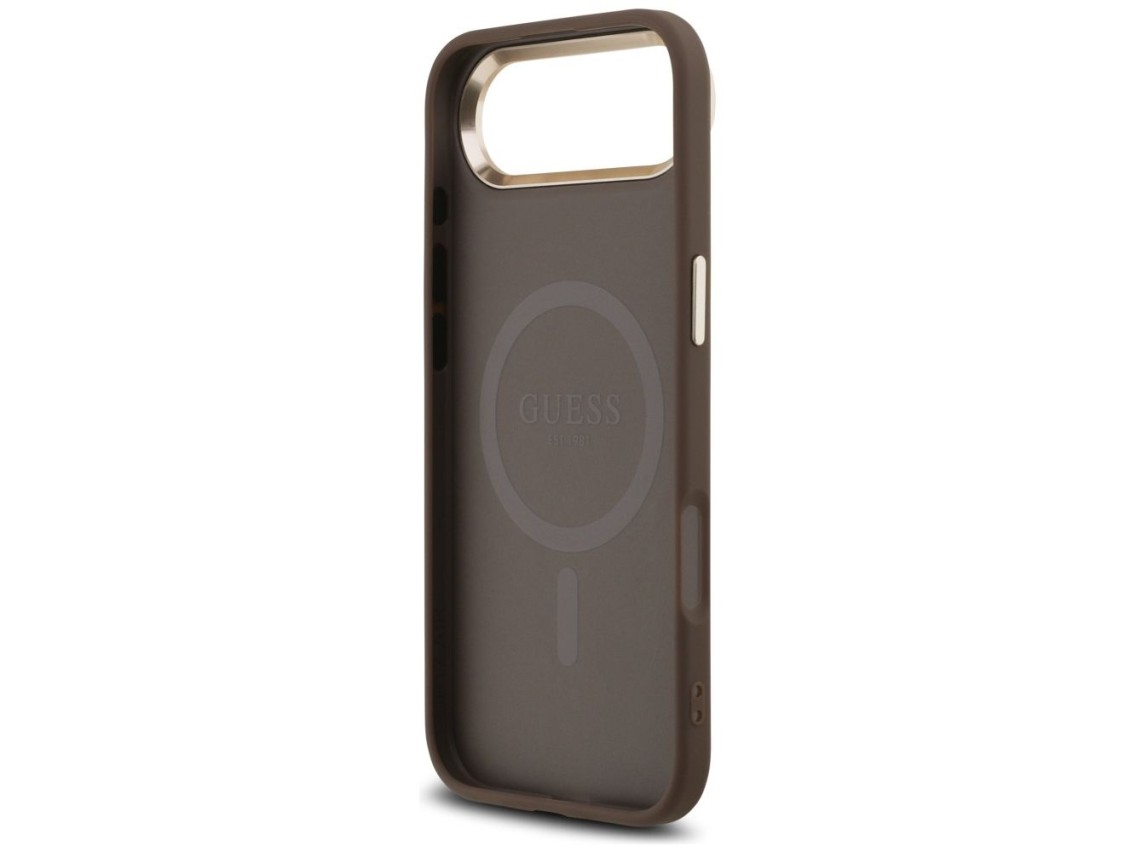 Capa Guess 4G Triangle Logo MagSafe para iPhone Air Marrom - Dourada