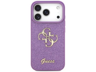 Guess Fixed Glitter Big 4G case for iPhone 17 Pro - purple Guess Fixed Glitter Big 4G case for iPhone 17 Pro - purple
