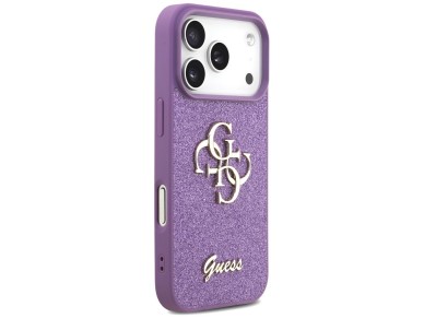 Guess Fixed Glitter Big 4G case for iPhone 17 Pro - purple Guess Fixed Glitter Big 4G case for iPhone 17 Pro - purple