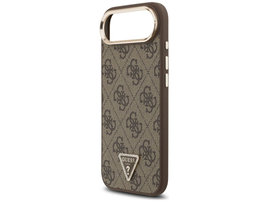 Capa Guess 4G Triangle Logo MagSafe para iPhone Air Marrom - Dourada