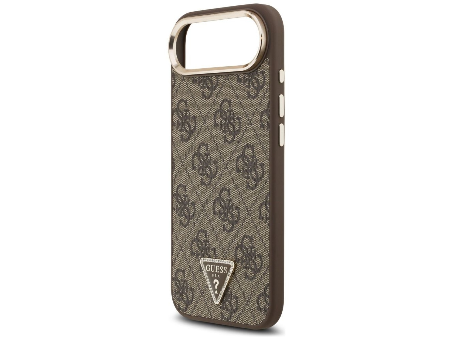 Capa Guess 4G Triangle Logo MagSafe para iPhone Air Marrom - Dourada