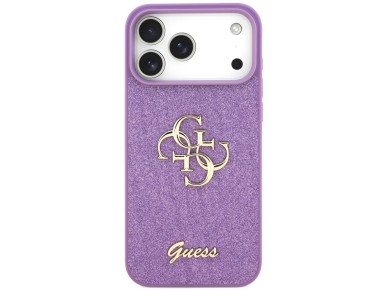 Guess Fixed Glitter Big 4G case for iPhone 17 Pro Max - purple Guess Fixed Glitter Big 4G case for iPhone 17 Pro Max - purple