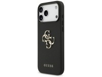 Guess Grained Big 4G & Classic Logo case for iPhone 17 Pro Max - black Guess Grained Big 4G & Classic Logo case for iPhone 17 Pro Max - black