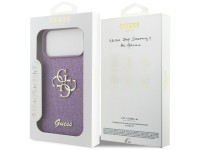 Funda Guess Fixed Glitter Big 4G para iPhone 17 Pro Max - color morado Funda Guess Fixed Glitter Big 4G para iPhone 17 Pro Max - color morado