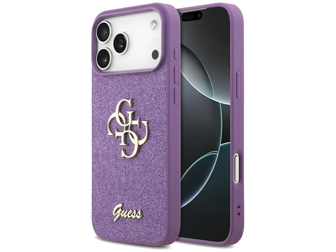 Funda Guess Fixed Glitter Big 4G para iPhone 17 Pro Max - color morado