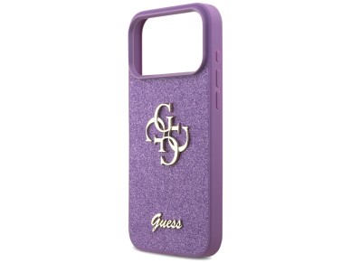 Guess Fixed Glitter Big 4G case for iPhone 17 Pro Max - purple Guess Fixed Glitter Big 4G case for iPhone 17 Pro Max - purple