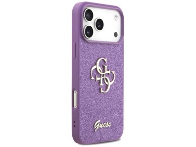 Guess Fixed Glitter Big 4G case for iPhone 17 Pro Max - purple Guess Fixed Glitter Big 4G case for iPhone 17 Pro Max - purple