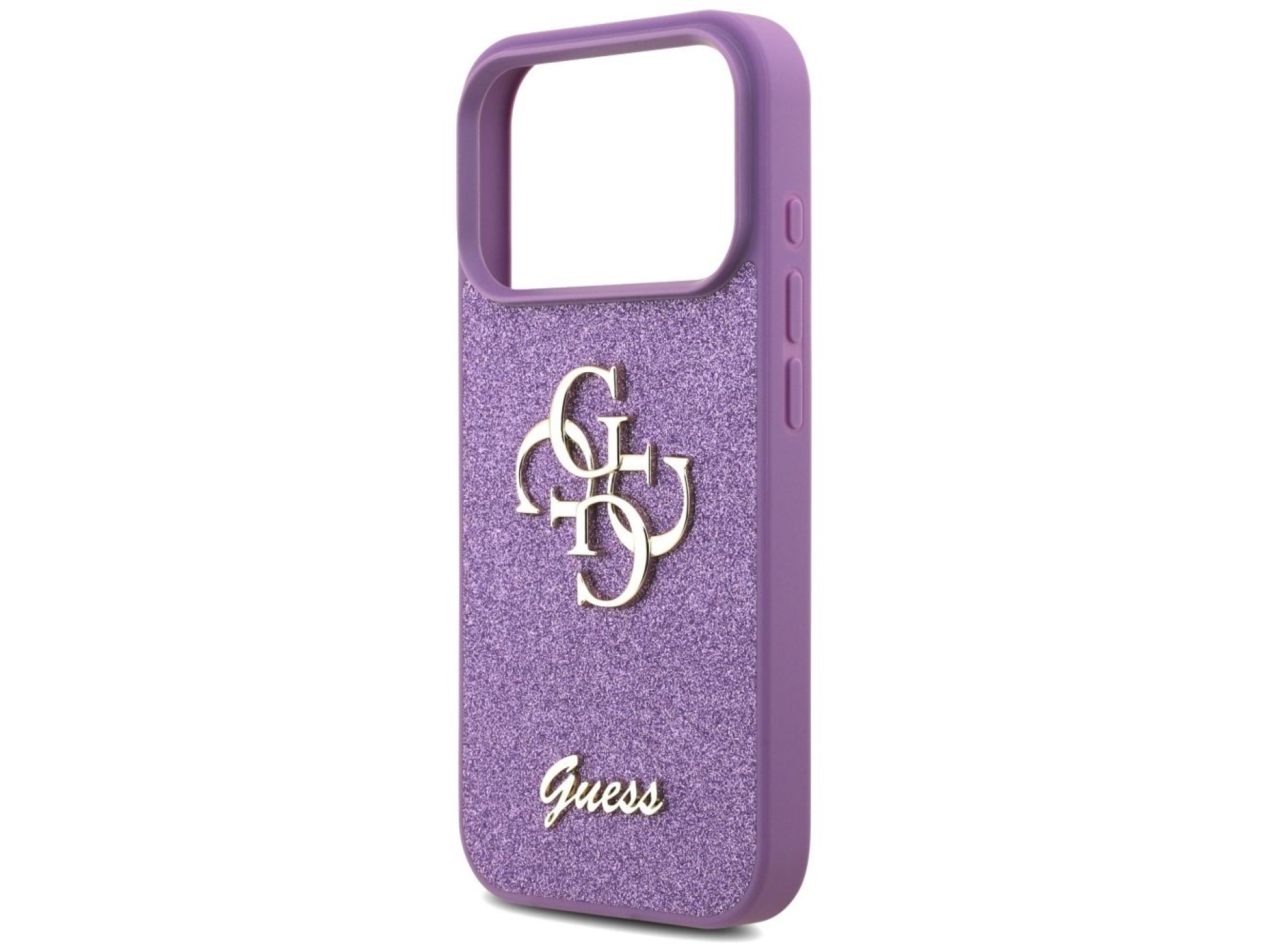 Capa Guess Fixed Glitter Big 4G para iPhone 17 Pro - roxa