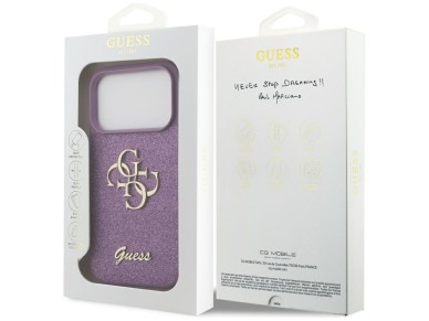Guess Fixed Glitter Big 4G case for iPhone 17 Pro - purple Guess Fixed Glitter Big 4G case for iPhone 17 Pro - purple