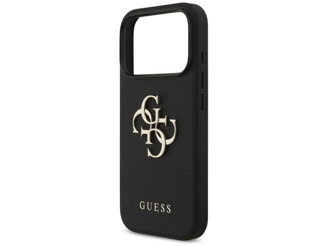 Guess Grained Big 4G & Classic Logo case for iPhone 17 Pro - black