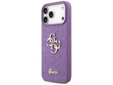 Guess Fixed Glitter Big 4G case for iPhone 17 Pro Max - purple Guess Fixed Glitter Big 4G case for iPhone 17 Pro Max - purple
