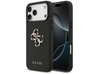 Guess Grained Big 4G & Classic Logo case for iPhone 17 Pro Max - black Guess Grained Big 4G & Classic Logo case for iPhone 17 Pro Max - black