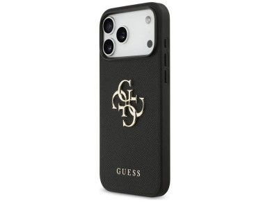 Guess Grained Big 4G & Classic Logo case for iPhone 17 Pro Max - black Guess Grained Big 4G & Classic Logo case for iPhone 17 Pro Max - black