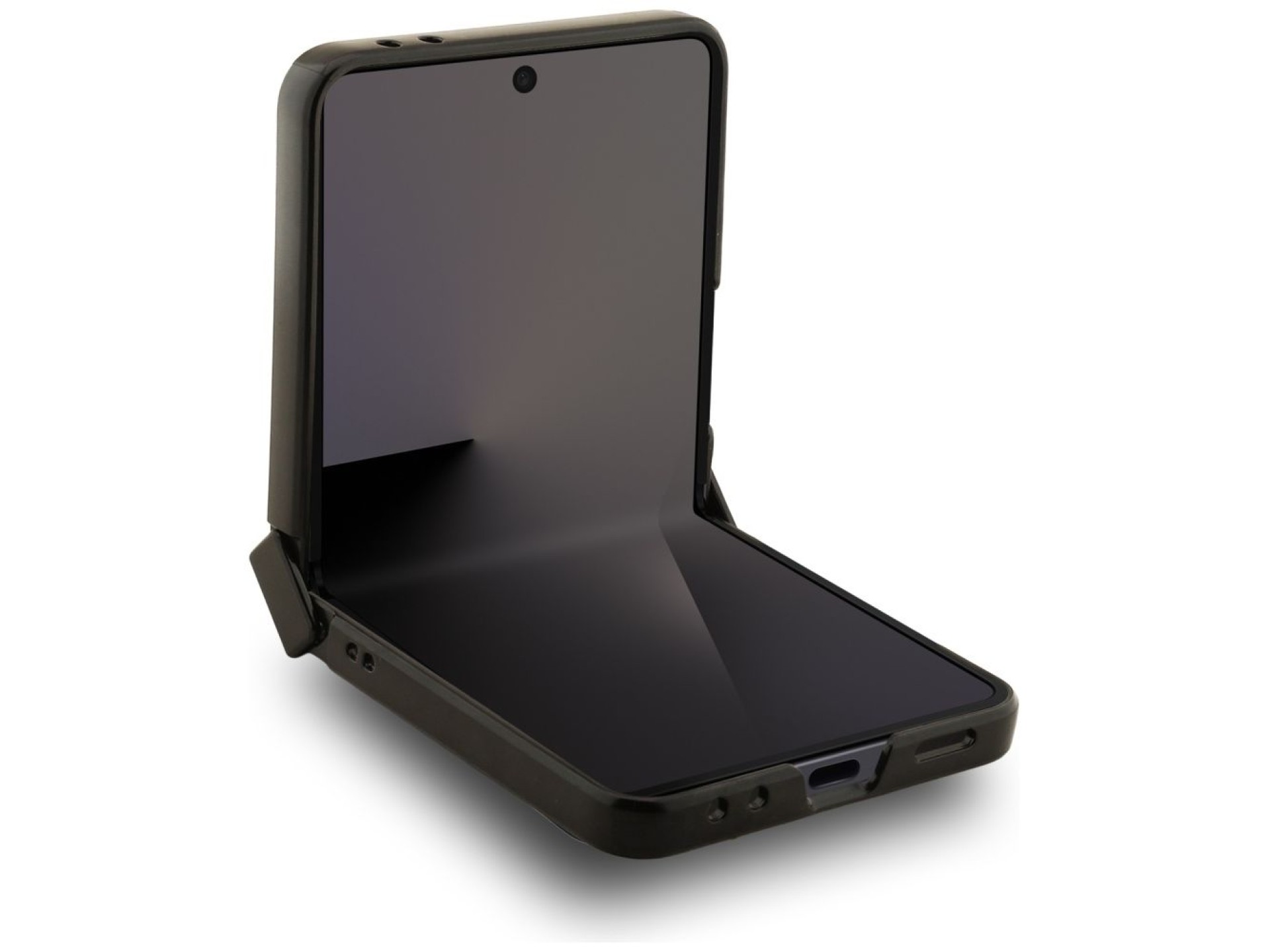 Capa Guess com logo 4G grande e logo clássico para Samsung Galaxy Z Flip 7 - Marrom