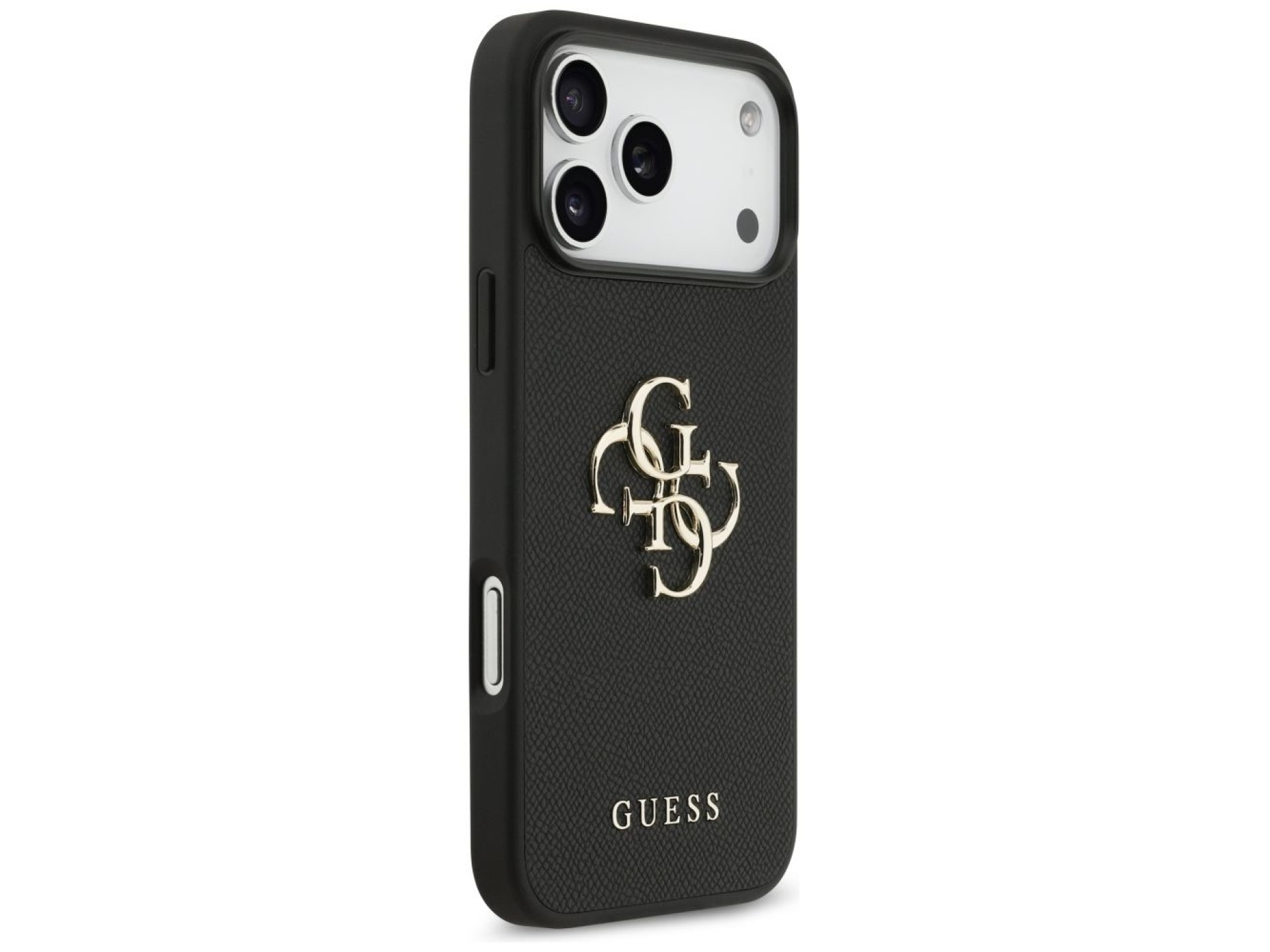 Guess Grained Big 4G & Classic Logo case for iPhone 17 Pro Max - black