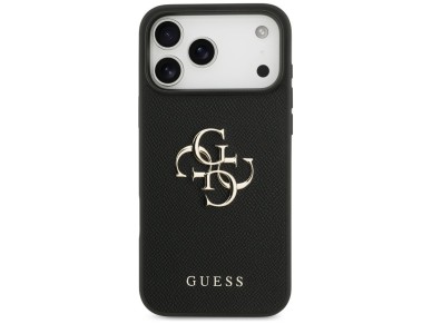 Guess Grained Big 4G & Classic Logo case for iPhone 17 Pro Max - black Guess Grained Big 4G & Classic Logo case for iPhone 17 Pro Max - black