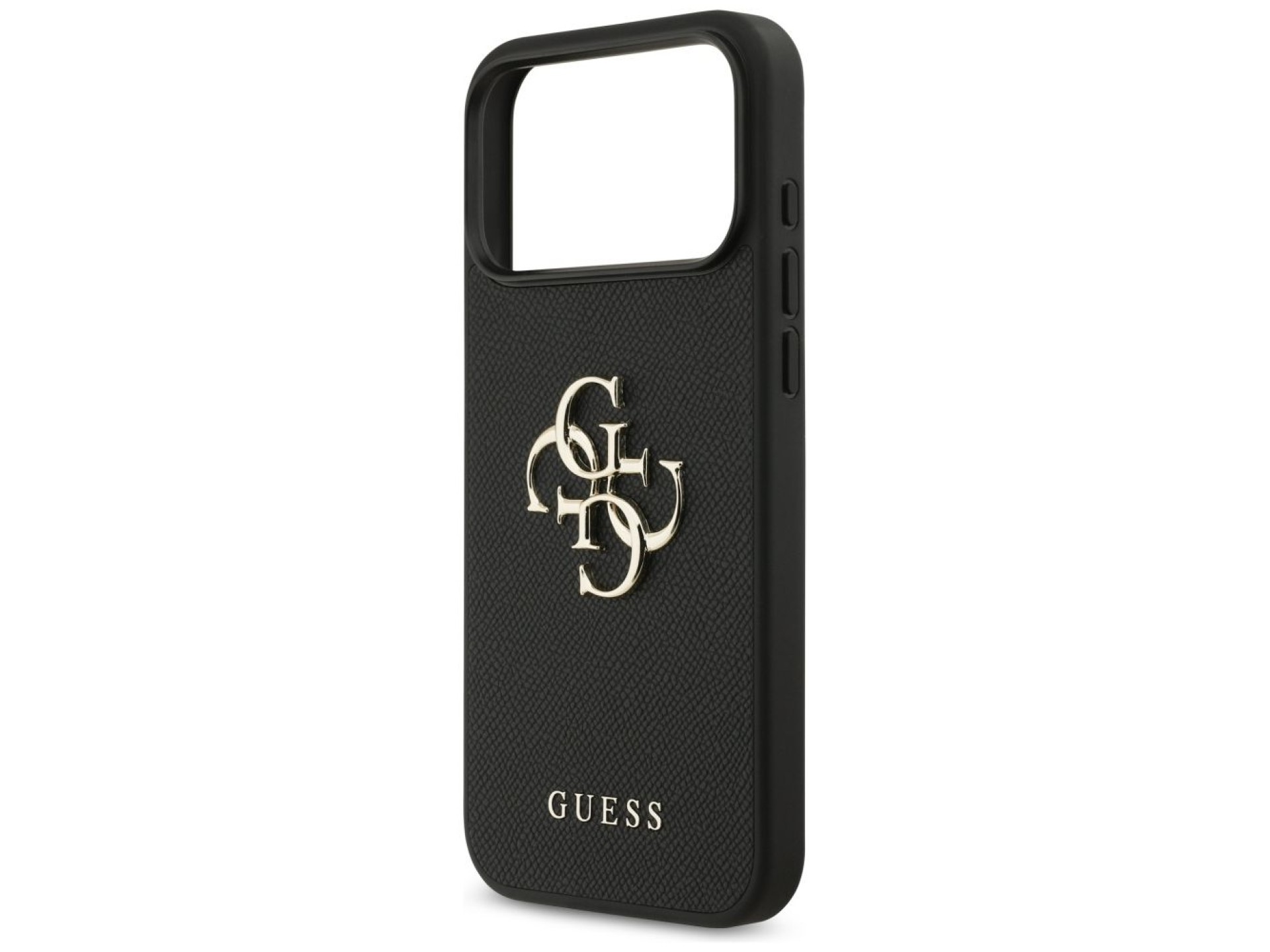 Guess Grained Big 4G & Classic Logo case for iPhone 17 Pro Max - black