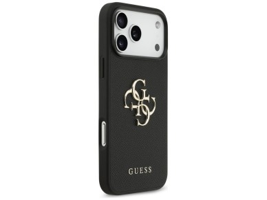 Guess Grained Big 4G & Classic Logo case for iPhone 17 Pro Max - black Guess Grained Big 4G & Classic Logo case for iPhone 17 Pro Max - black