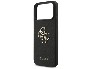 Guess Grained Big 4G & Classic Logo case for iPhone 17 Pro Max - black Guess Grained Big 4G & Classic Logo case for iPhone 17 Pro Max - black