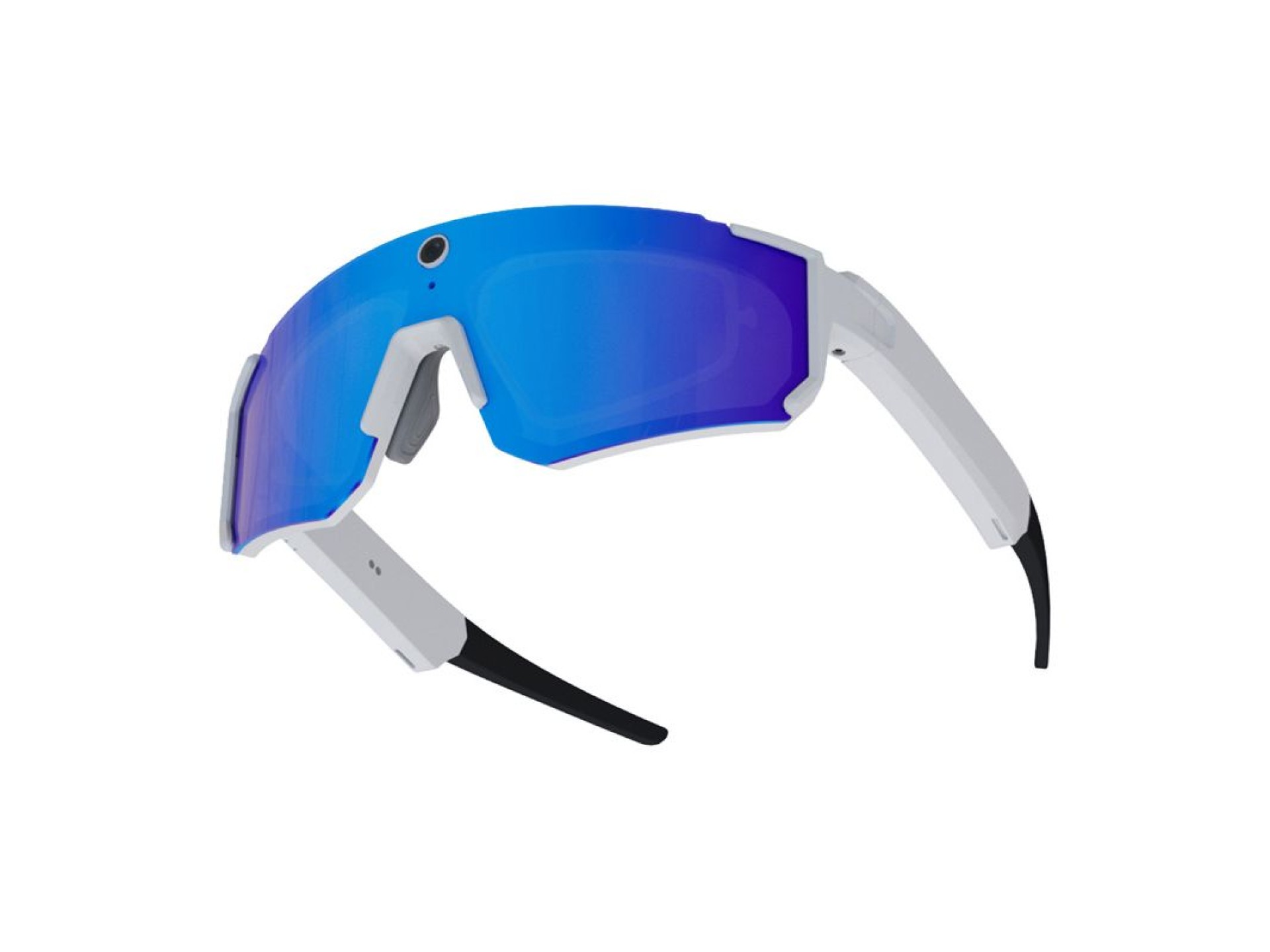 Gafas de sol deportivas Colmi V06 AI blancas (con lentes azules)