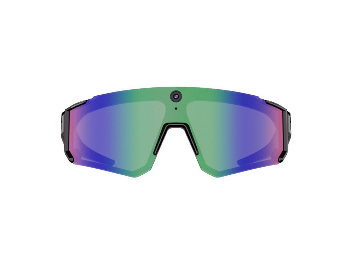 Óculos de Sol Esportivos Colmi V06 AI (Preto com Lentes Azuis)