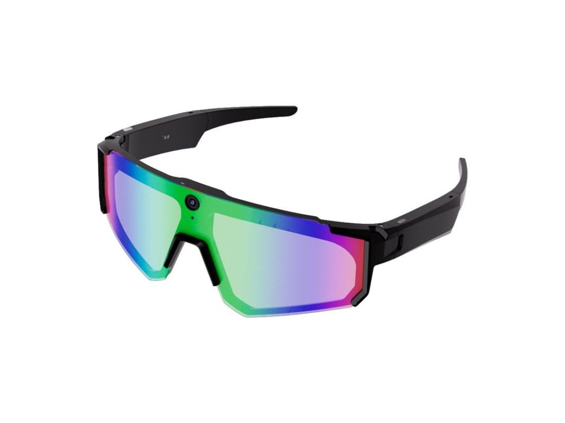 Óculos de Sol Esportivos Colmi V06 AI (Preto com Lentes Azuis)