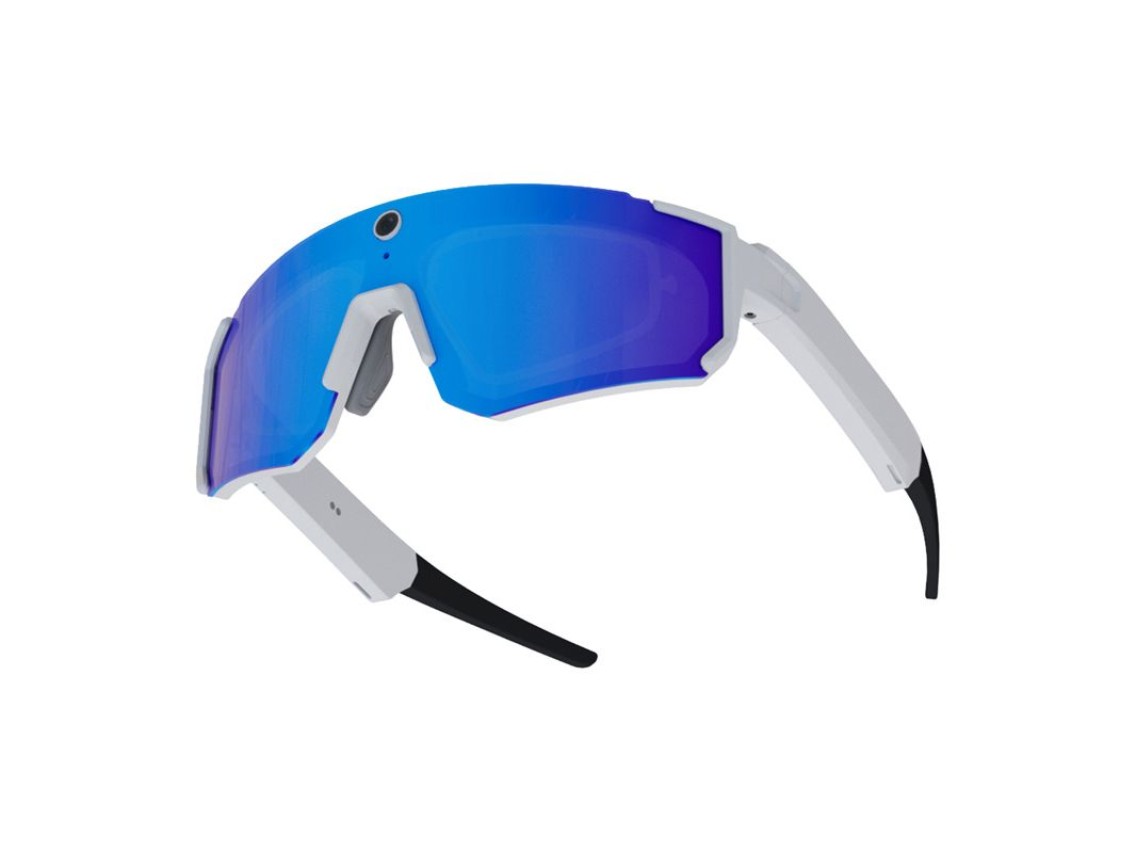 Gafas de sol deportivas Colmi V06 AI blancas (con lentes azules)