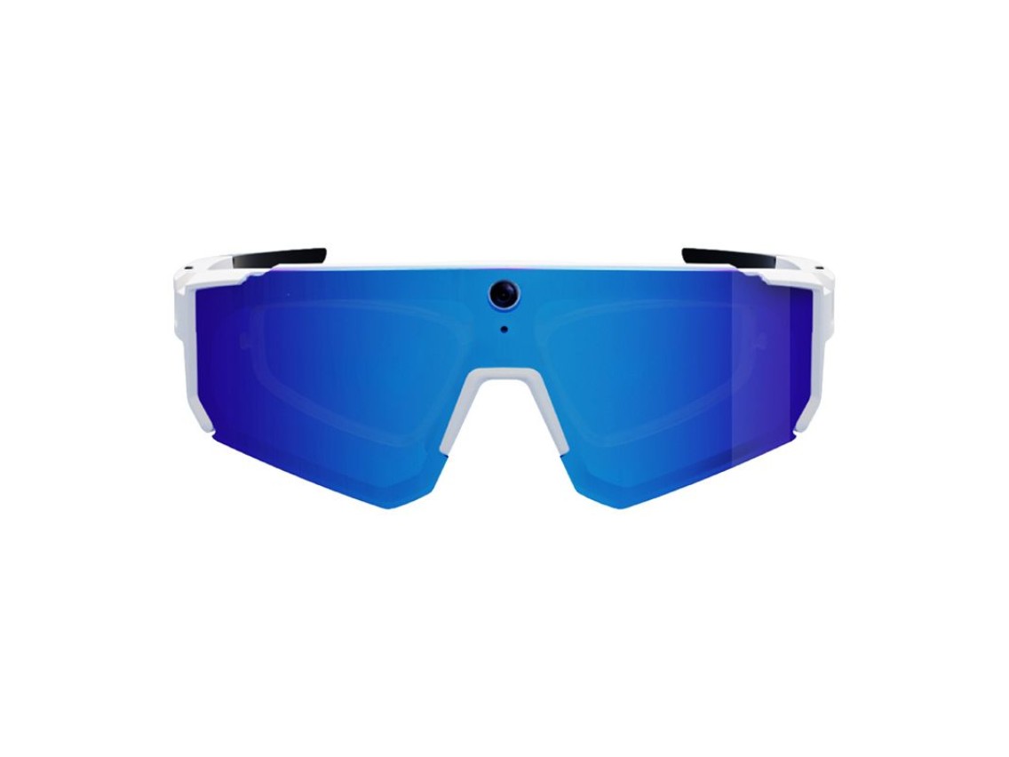 Gafas de sol deportivas Colmi V06 AI blancas (con lentes azules)