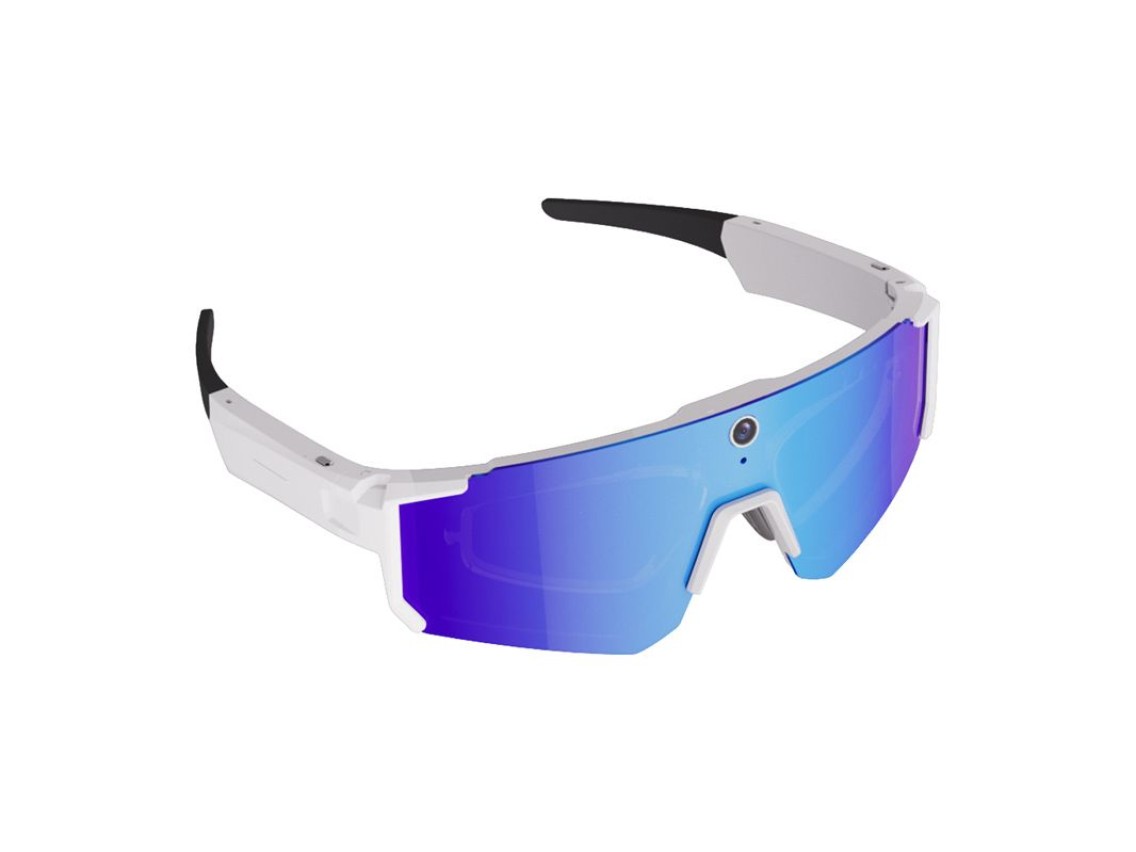 Gafas de sol deportivas Colmi V06 AI blancas (con lentes azules)