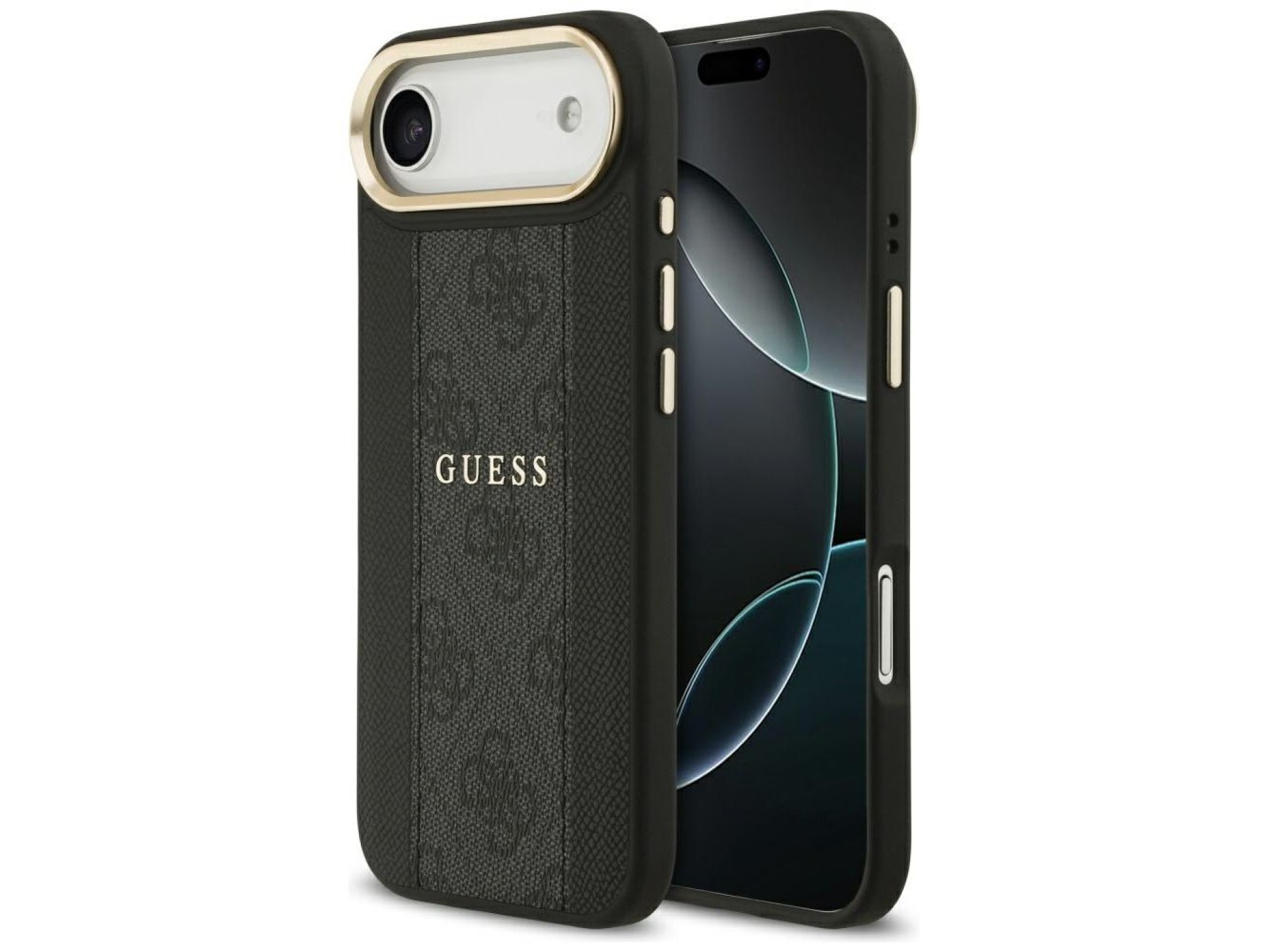 Capa Guess 4G Stripe MagSafe para iPhone Air - preta