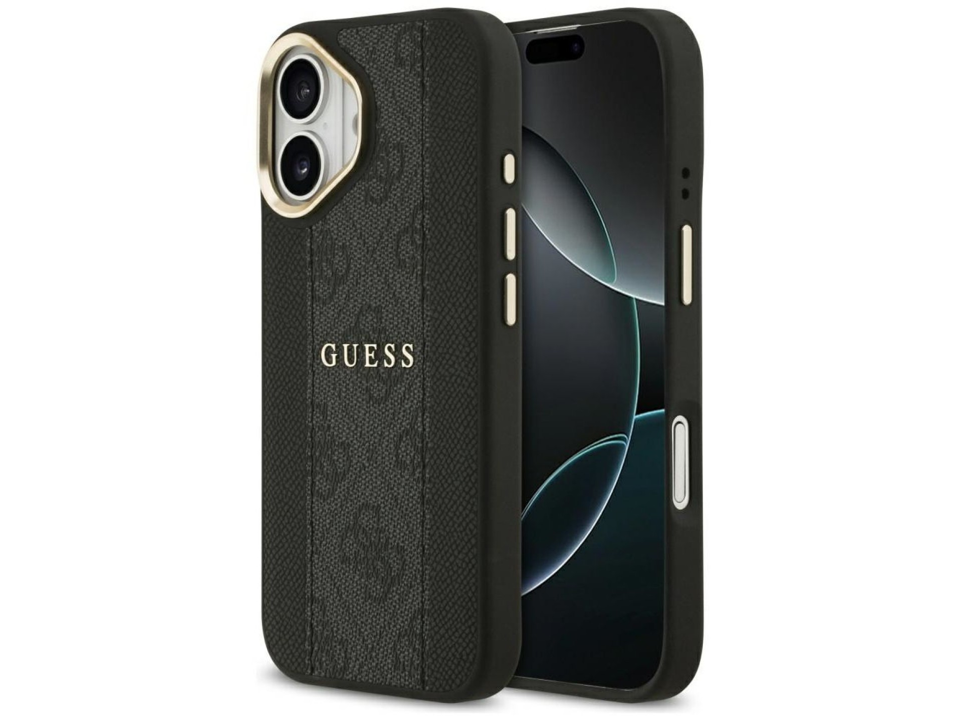 Funda Guess 4G Stripe MagSafe para iPhone 17 - negra