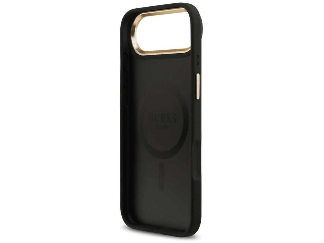 Capa Guess 4G Stripe MagSafe para iPhone Air - preta