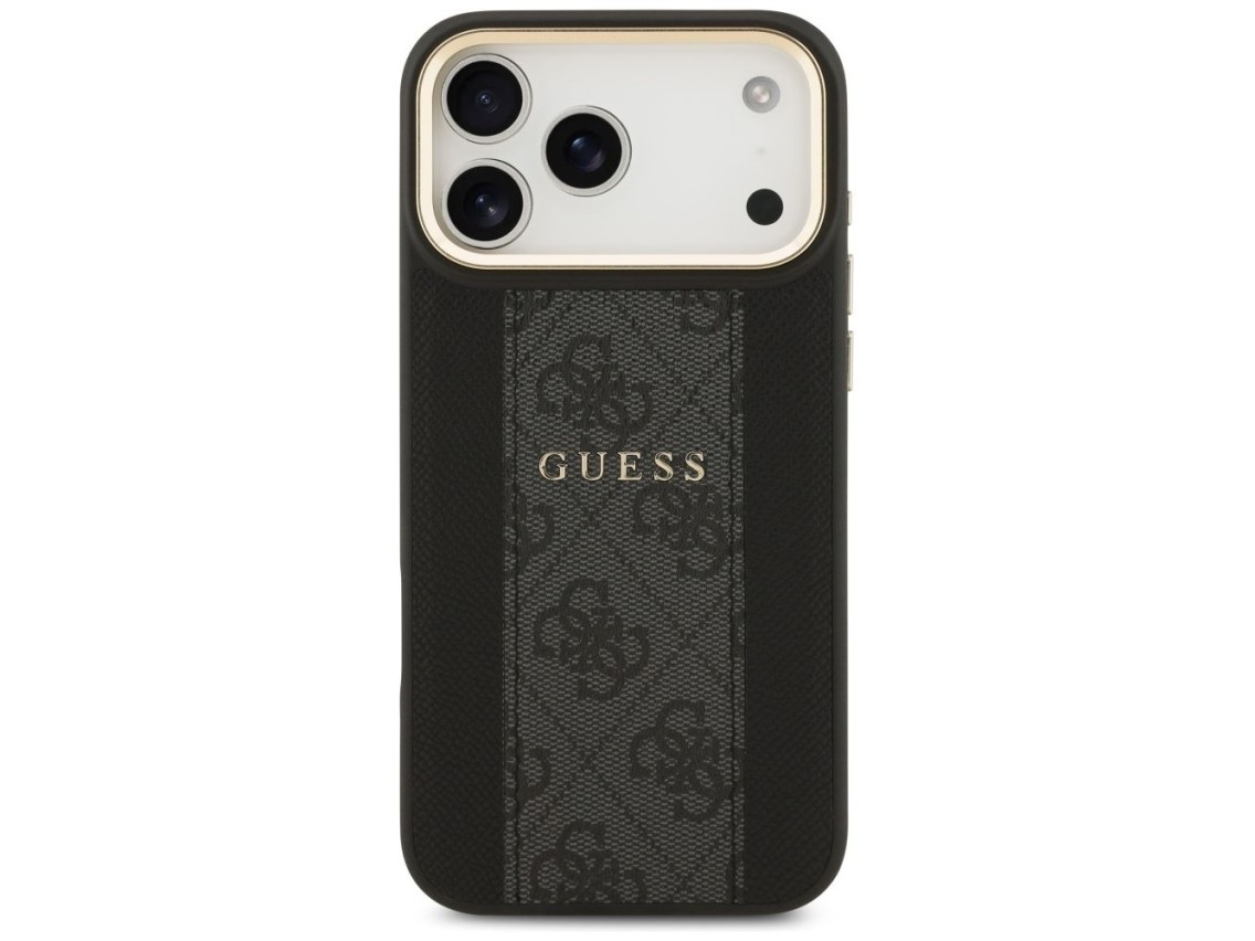 Guess 4G Stripe MagSafe case for iPhone 17 Pro Max - black