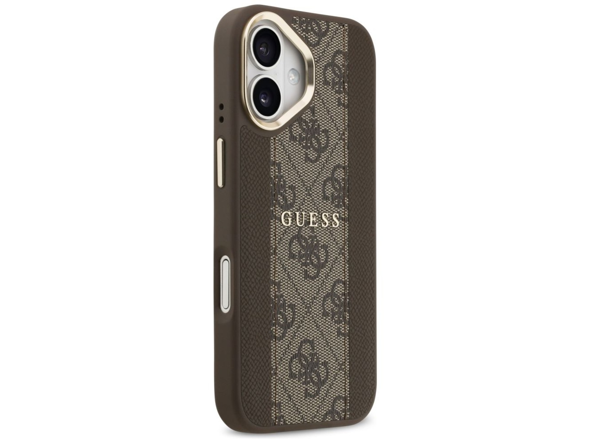 Capa Guess 4G Stripe MagSafe para iPhone 17 - marrom