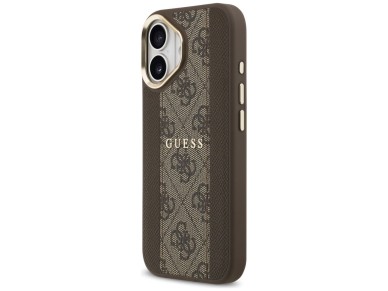 Guess 4G Stripe MagSafe case for iPhone 17 - brown Guess 4G Stripe MagSafe case for iPhone 17 - brown