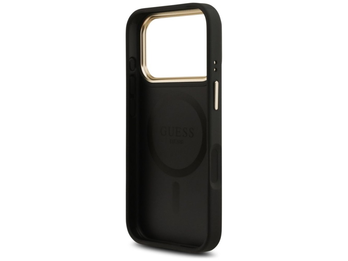 Funda Guess 4G Stripe MagSafe para iPhone 17 Pro - negra