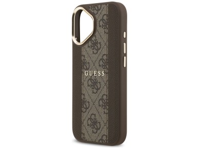 Guess 4G Stripe MagSafe case for iPhone 17 - brown Guess 4G Stripe MagSafe case for iPhone 17 - brown