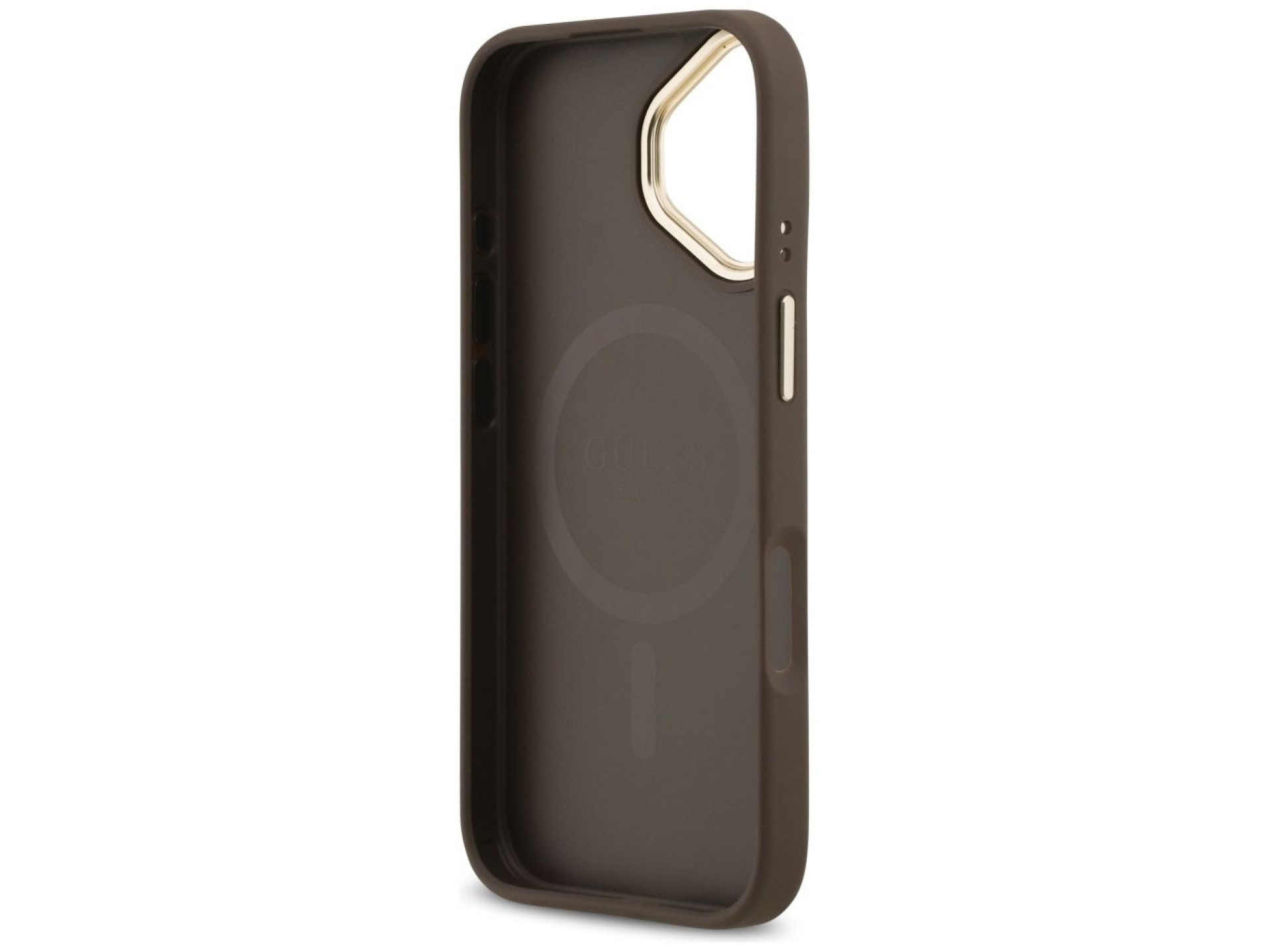 Capa Guess 4G Stripe MagSafe para iPhone 17 - marrom