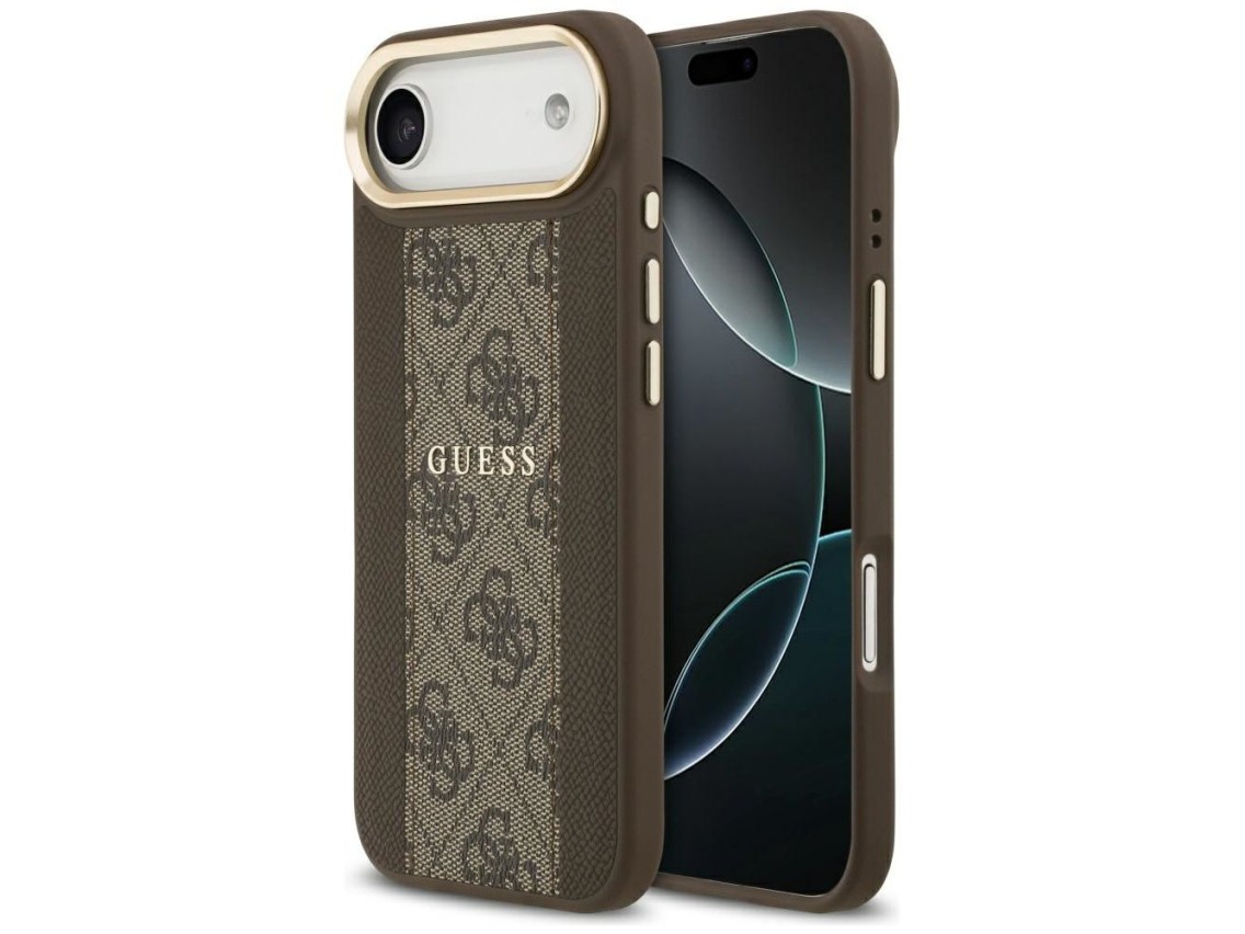 Funda Guess 4G Stripe MagSafe para iPhone Air - marrón