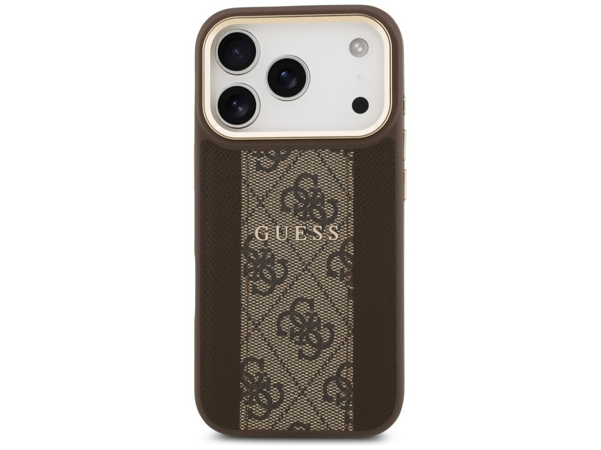 Guess 4G Stripe MagSafe case for iPhone 17 Pro - brown