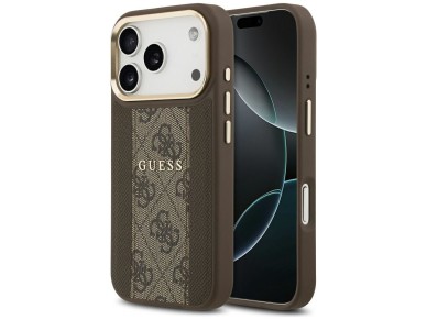 Guess 4G Stripe MagSafe case for iPhone 17 Pro - brown Guess 4G Stripe MagSafe case for iPhone 17 Pro - brown
