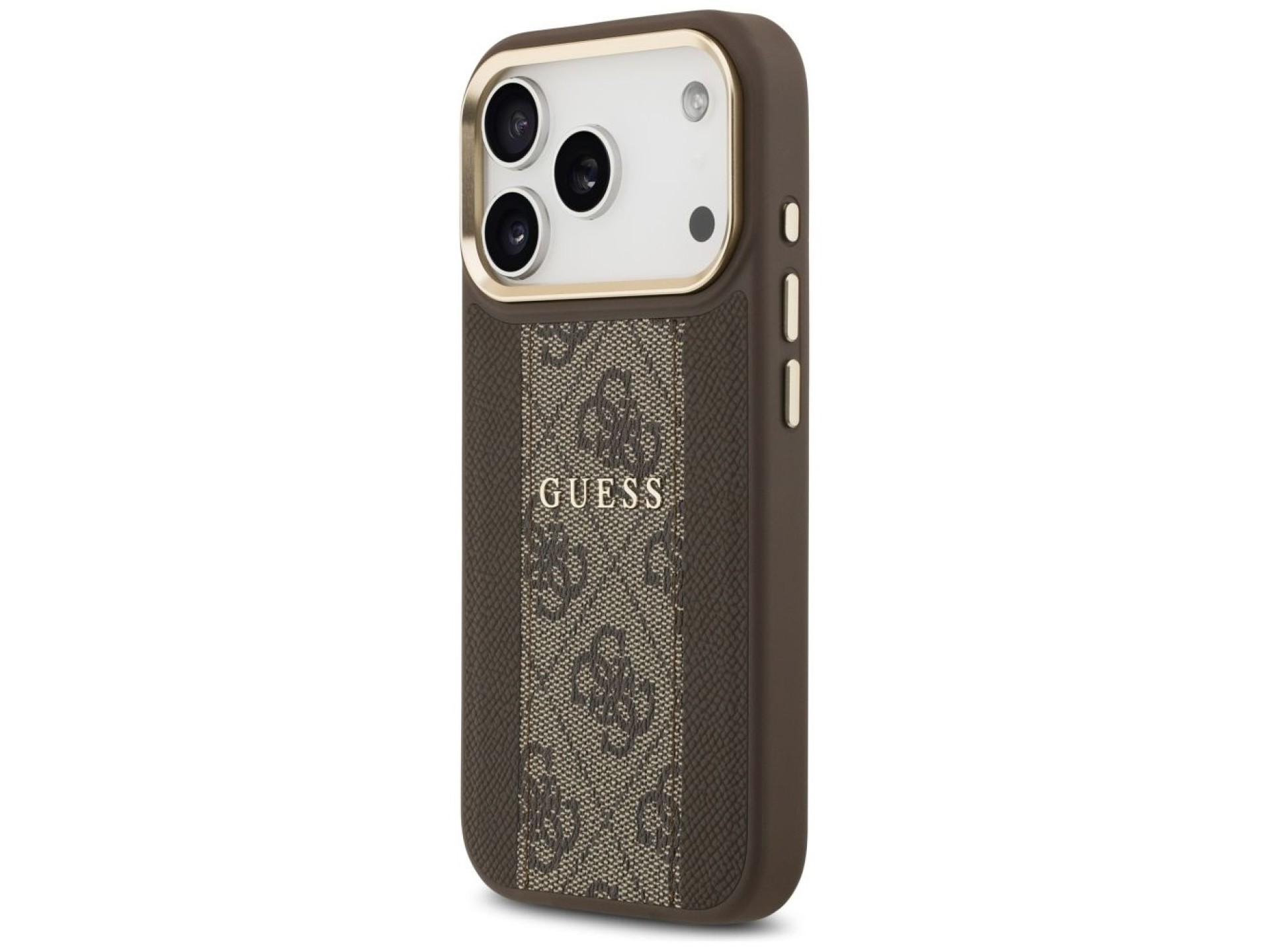 Guess 4G Stripe MagSafe case for iPhone 17 Pro - brown