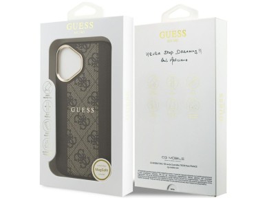 Guess 4G Stripe MagSafe case for iPhone 17 - brown Guess 4G Stripe MagSafe case for iPhone 17 - brown