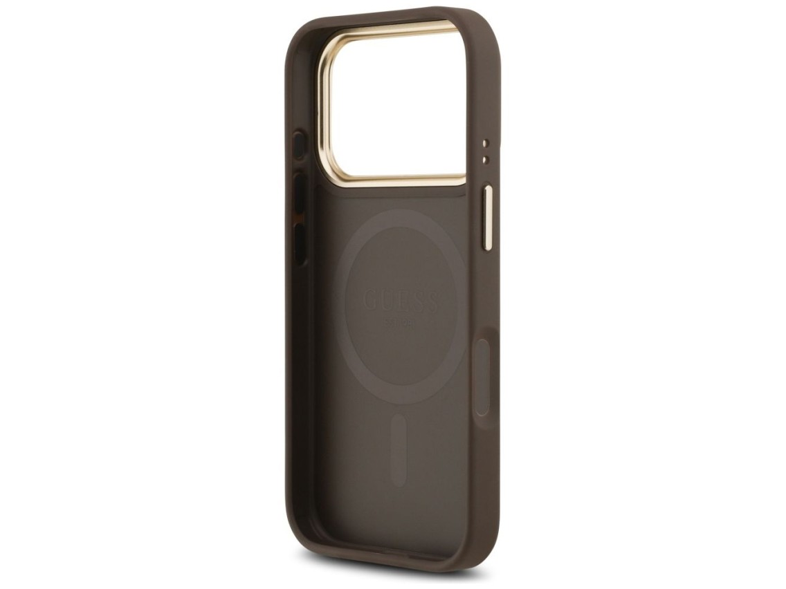 Guess 4G Stripe MagSafe case for iPhone 17 Pro - brown
